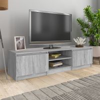 Tv-meubel 140x40x35,5 cm bewerkt hout grijs sonoma eikenkleurig - thumbnail