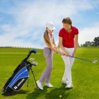 Compleet Golfclubset Draagbare Golftas met Standaard & Regenhoes Rechtshandig Golfset voor Kinderen van 11-13 jaar