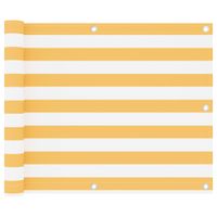 VidaXL Balkonscherm 75x500 cm oxford stof wit en geel