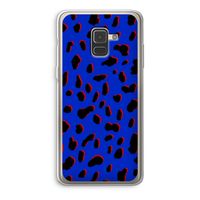 Blue Leopard: Samsung Galaxy A8 (2018) Transparant Hoesje