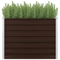 VidaXL Plantenbak verhoogd 100x40x77 cm gegalvaniseerd staal bruin