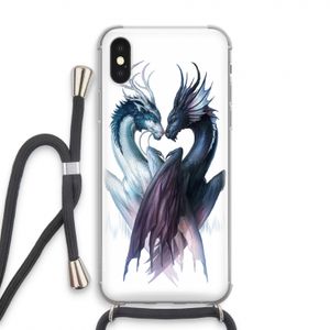 Yin Yang Dragons: iPhone XS Transparant Hoesje met koord