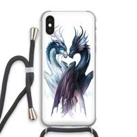 Yin Yang Dragons: iPhone XS Transparant Hoesje met koord