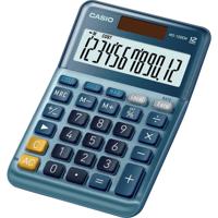 Casio MS-120EM Bureaurekenmachine Blauw Aantal displayposities: 12 werkt op zonne-energie (l x b) 101 mm x 149 mm