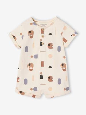 Bedrukte baby sweater vanille