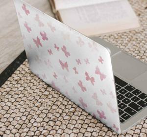 Stickers voor laptop Roze vlinders