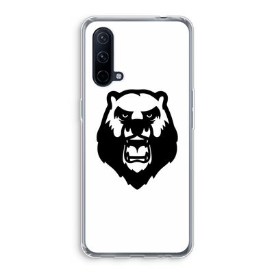 Angry Bear (white): OnePlus Nord CE 5G Transparant Hoesje