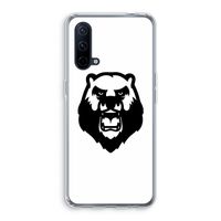 Angry Bear (white): OnePlus Nord CE 5G Transparant Hoesje Angry Bear (white): OnePlus Nord CE 5G Transparant Hoesje