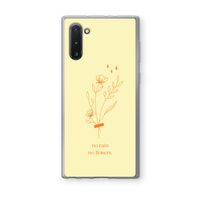 No rain no flowers: Samsung Galaxy Note 10 Transparant Hoesje