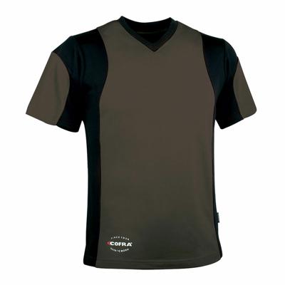 Unisex T-Shirt met Korte Mouwen Cofra Java Bruin - Maat: L