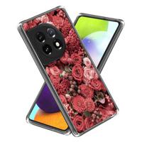 OnePlus 12R/Ace 3 Stijlvolle Ultradunne TPU Hoesje - Rode Bloemen - thumbnail