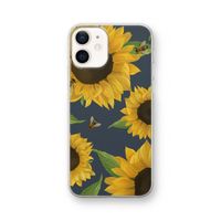 Sunflower and bees: iPhone 12 Transparant Hoesje