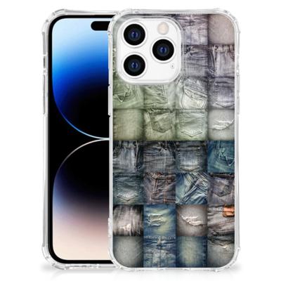 Anti Shock Bumper Case Apple iPhone 14 Pro Max Spijkerbroeken Anti Shock Bumper Case Apple iPhone 14 Pro Max Spijkerbroeken