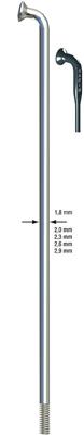 SAPIM Spaken 286-14 leader ø2.00 mm fg 2,3 - zwart (100 stuks)