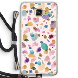 Terrazzo Memphis Pink: Samsung Galaxy A5 (2016) Transparant Hoesje met koord