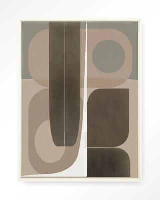 Urban Cotton Wandkleed 'Delicate' 110 x 145cm in Floating Frame - off white