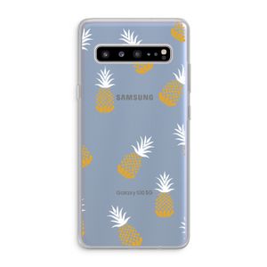 Ananasjes: Samsung Galaxy S10 5G Transparant Hoesje