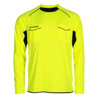 Stanno 429003 Bergamo Referee Shirt l.m. - Neon Yellow-Black - S