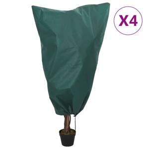 VidaXL Plantenhoezen met trekkoord 4 st 70 g/m² 0,8x1 m