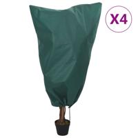 VidaXL Plantenhoezen met trekkoord 4 st 70 g/m² 0,8x1 m
