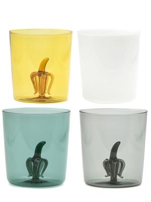 CU I SEEYOU lot de quatre verres à détails 3D - Multicolore