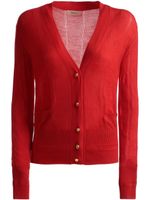 Bally cardigan en maille fine à motif en jacquard - Rouge