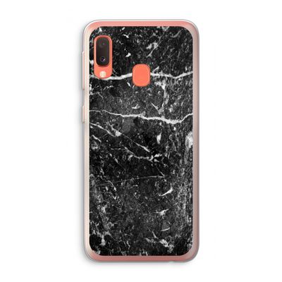 Zwart marmer: Samsung Galaxy A20e Transparant Hoesje