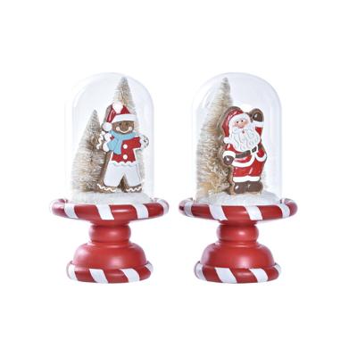 Kerstversiering DKD Home Decor Hars (13,5 x 13,5 x 23,5 cm) (2 Stuks)