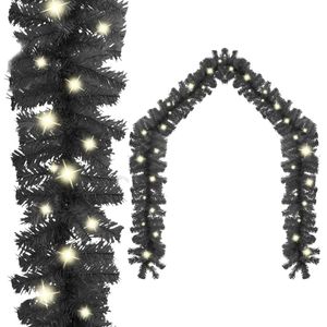 VidaXL Kerstslinger met led-lampjes 5 m zwart