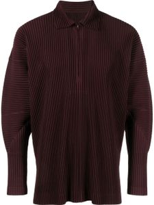 Homme Plissé Issey Miyake chemise plissée à manches longues - Rouge