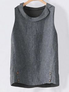 Casual Plain Sleeveless Top