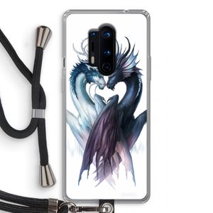 Yin Yang Dragons: OnePlus 8 Pro Transparant Hoesje met koord