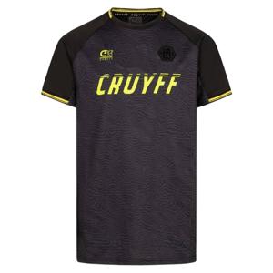 Cruyff Icon T-Shirt Kids Zwart Donkergrijs Geel