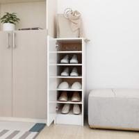 Schoenenkast 32x35x92 cm bewerkt hout wit