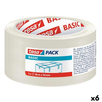 Plakband TESA Verpakking Transparant 50 mm x 66 m (6 Stuks)