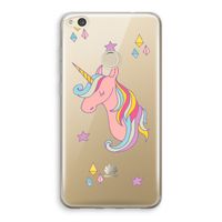 Roze eenhoorn: Huawei Ascend P8 Lite (2017) Transparant Hoesje