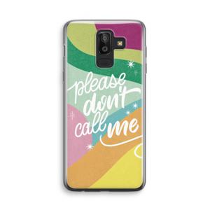 Don't call: Samsung Galaxy J8 (2018) Transparant Hoesje