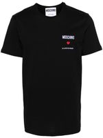 Moschino t-shirt en coton à logo brodé - Noir