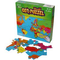 Wereld puzzel voor kinderen   - - thumbnail