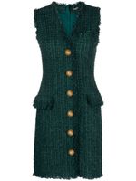 Balmain robe sans manches à coupe courte - Vert - thumbnail