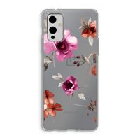 Geschilderde bloemen: OnePlus 9 Transparant Hoesje