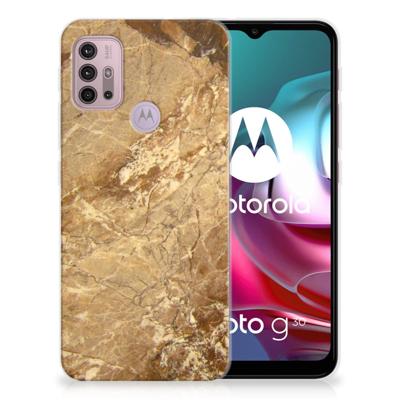 Motorola Moto G30 | G10 | TPU | Siliconen hoesje | Marmer Creme