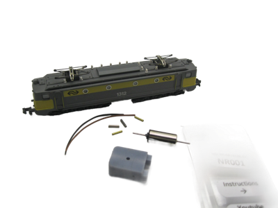 micromotor NR001 N ombouwset voor roco BR43, BR44, SNCF 150X, E44.5, E144.5, E91, BR191, u.a. micromotor NR001 N ombouwset voor roco BR43, BR44, SNCF 150X, E44.5, E144.5, E91, BR191, u.a.