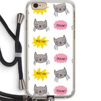 Meow: iPhone 6 PLUS / 6S PLUS Transparant Hoesje met koord