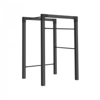 Outdoor Fitnesstoestel Zwart Hout - Zwart Cubic Beslag - Model 1