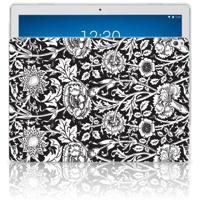 Lenovo Tab P10 | Siliconen hoesje | Black Flowers