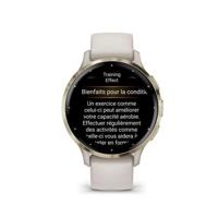 Smartwatch GPS GARMIN Venu 3S, 30,4 mm (1,2), acciaio color oro chiaro, cassa avorio e cinturino in silicone avorio
