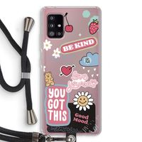 Positivity: Samsung Galaxy A51 5G Transparant Hoesje met koord