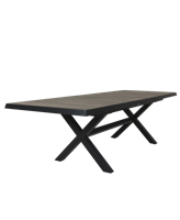 Qopps Ottowa uitschuif tafel, 205/265 x 100 antraciet