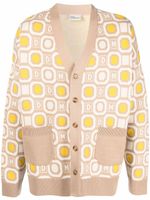 Drôle De Monsieur cardigan boutonné à motif géométrique - Tons neutres